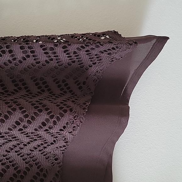 Chico's Brown Layered Sharkbite 3/4 Sleeve Top Size Small S - Picture 6 of 7